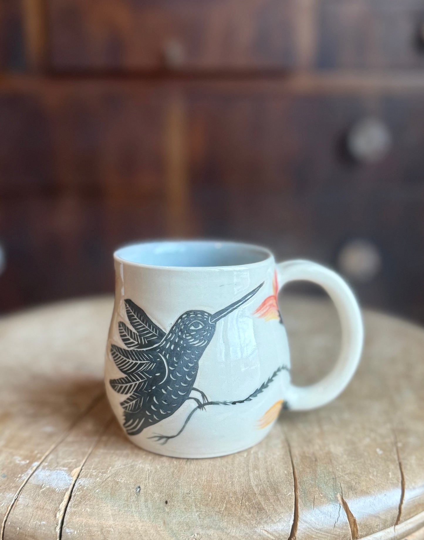 Hummingbird with flowers