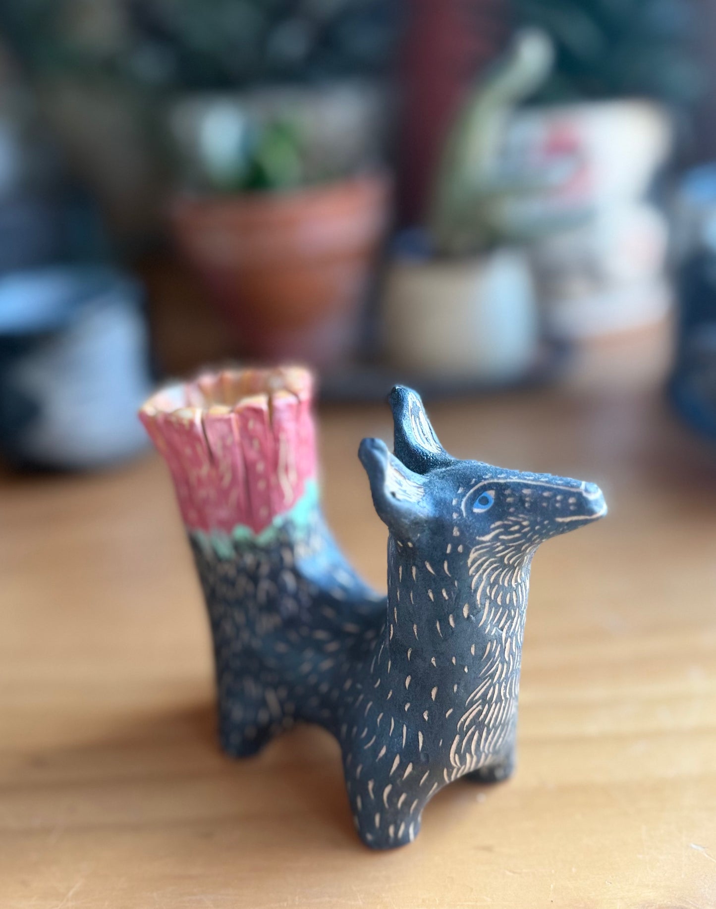 Fox vase
