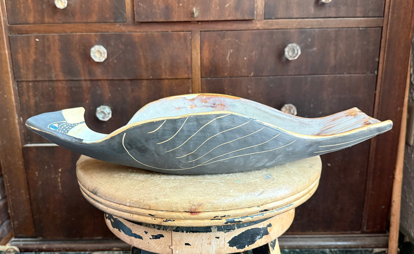 Bowl/platter :: Large guardian hawk