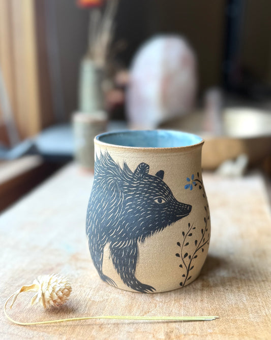 Favorite bear with forget me nots