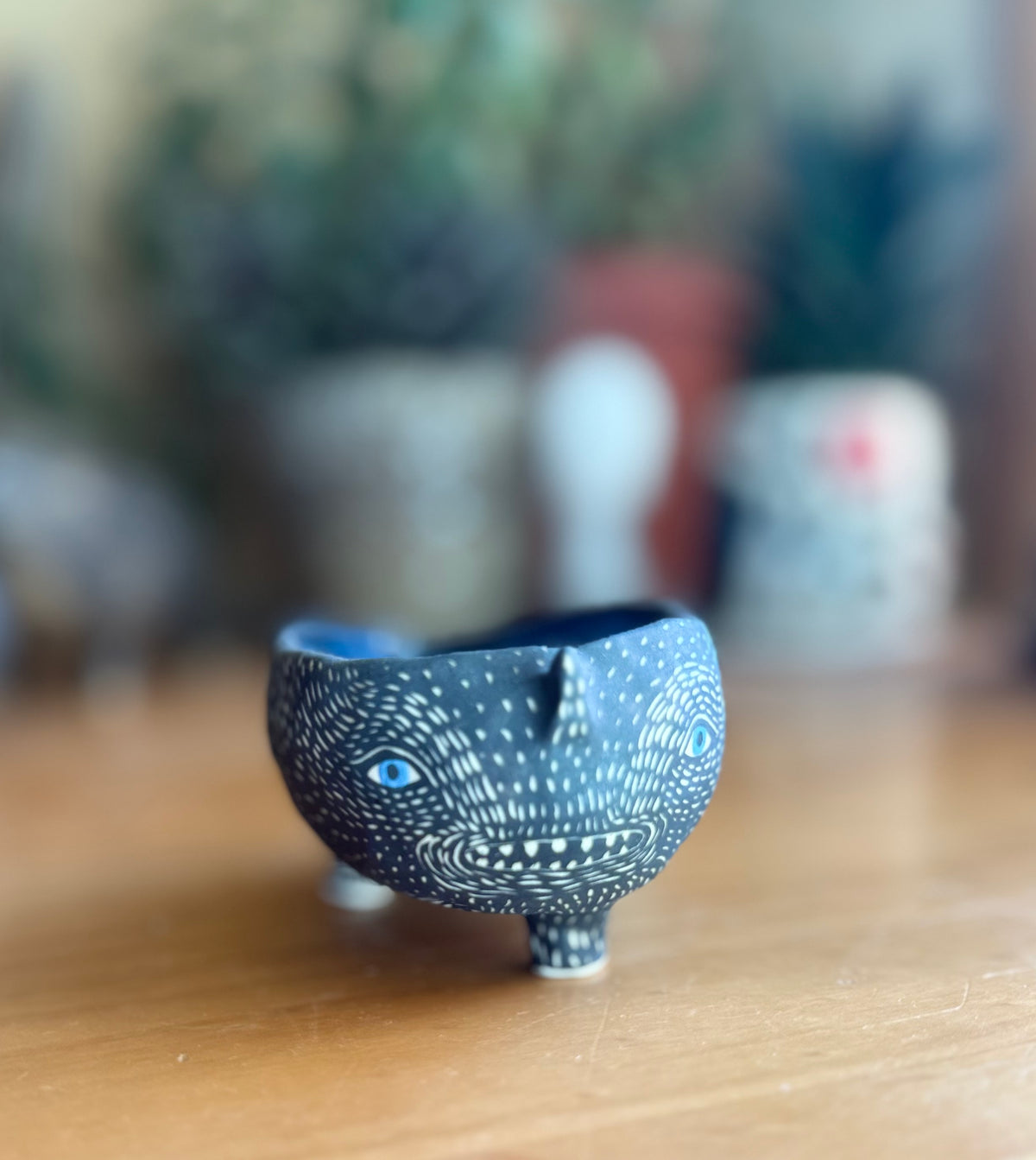 Weird whale creature salt bowl