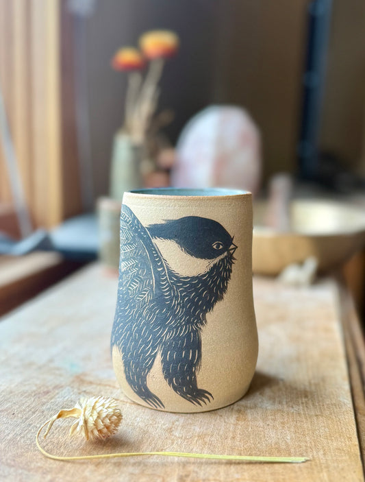 Chick a bear a Dee tumbler