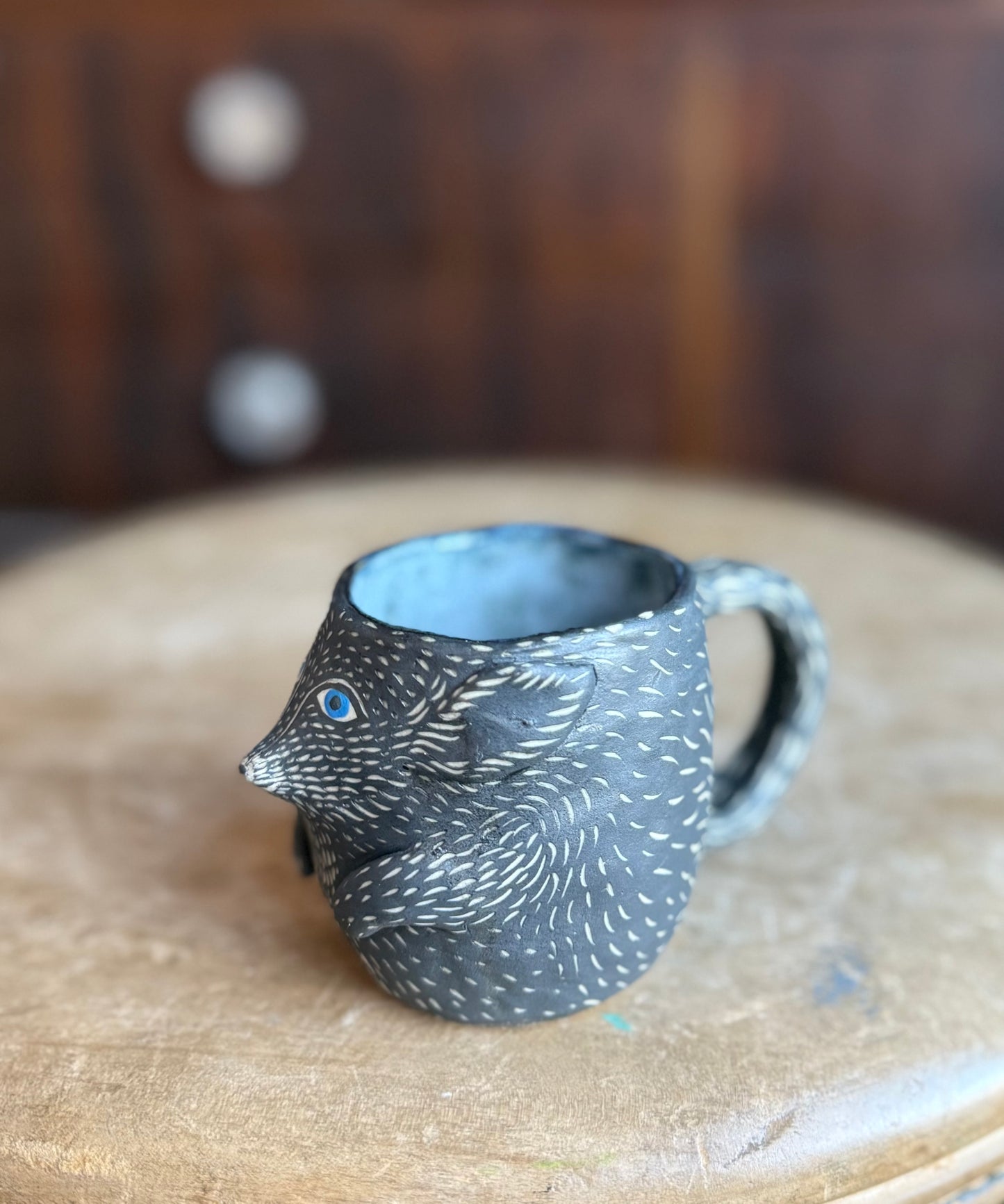 Teeny anxious fox mug