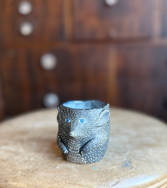 Teeny anxious fox mug