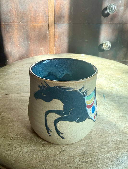 Horse with blanket cup