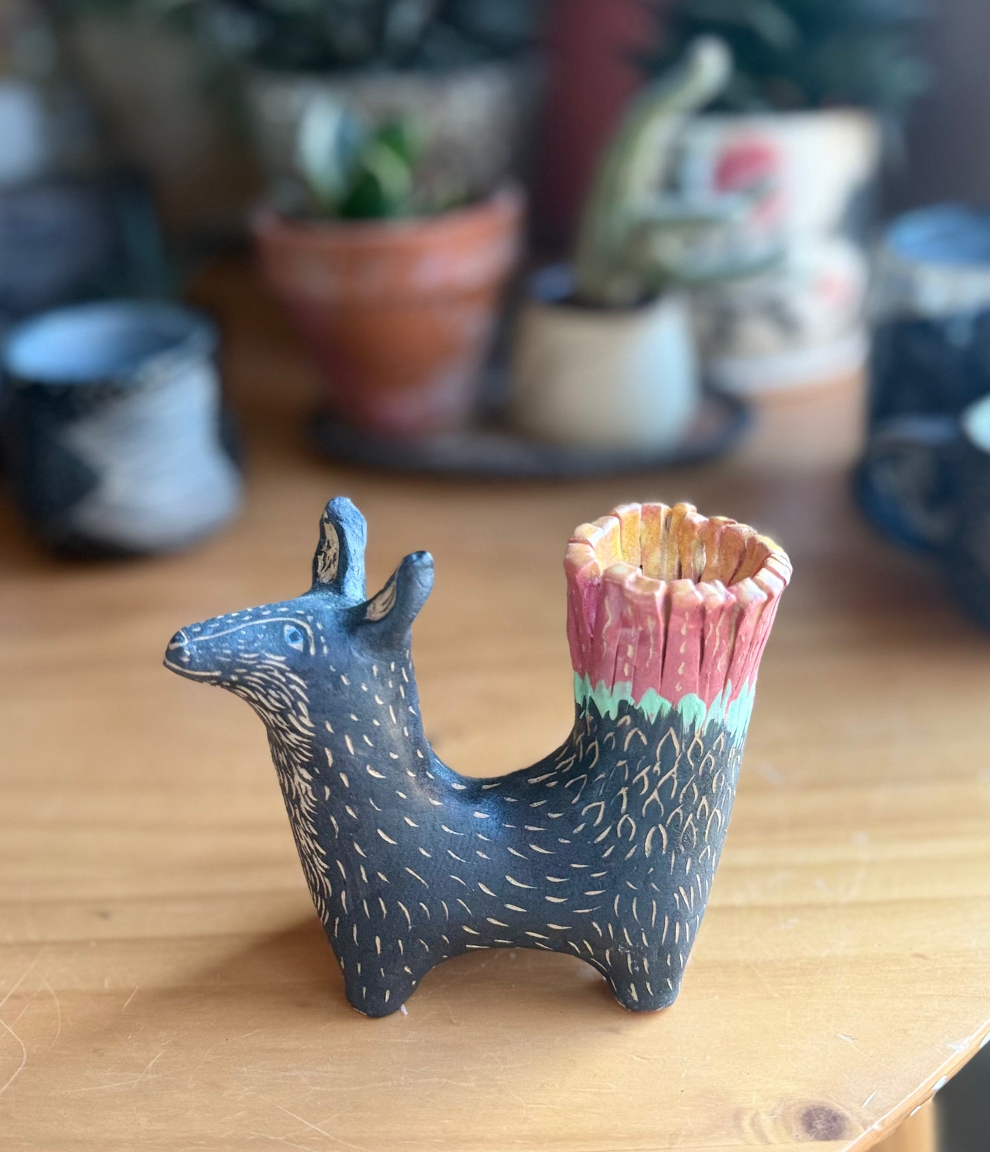 Fox vase