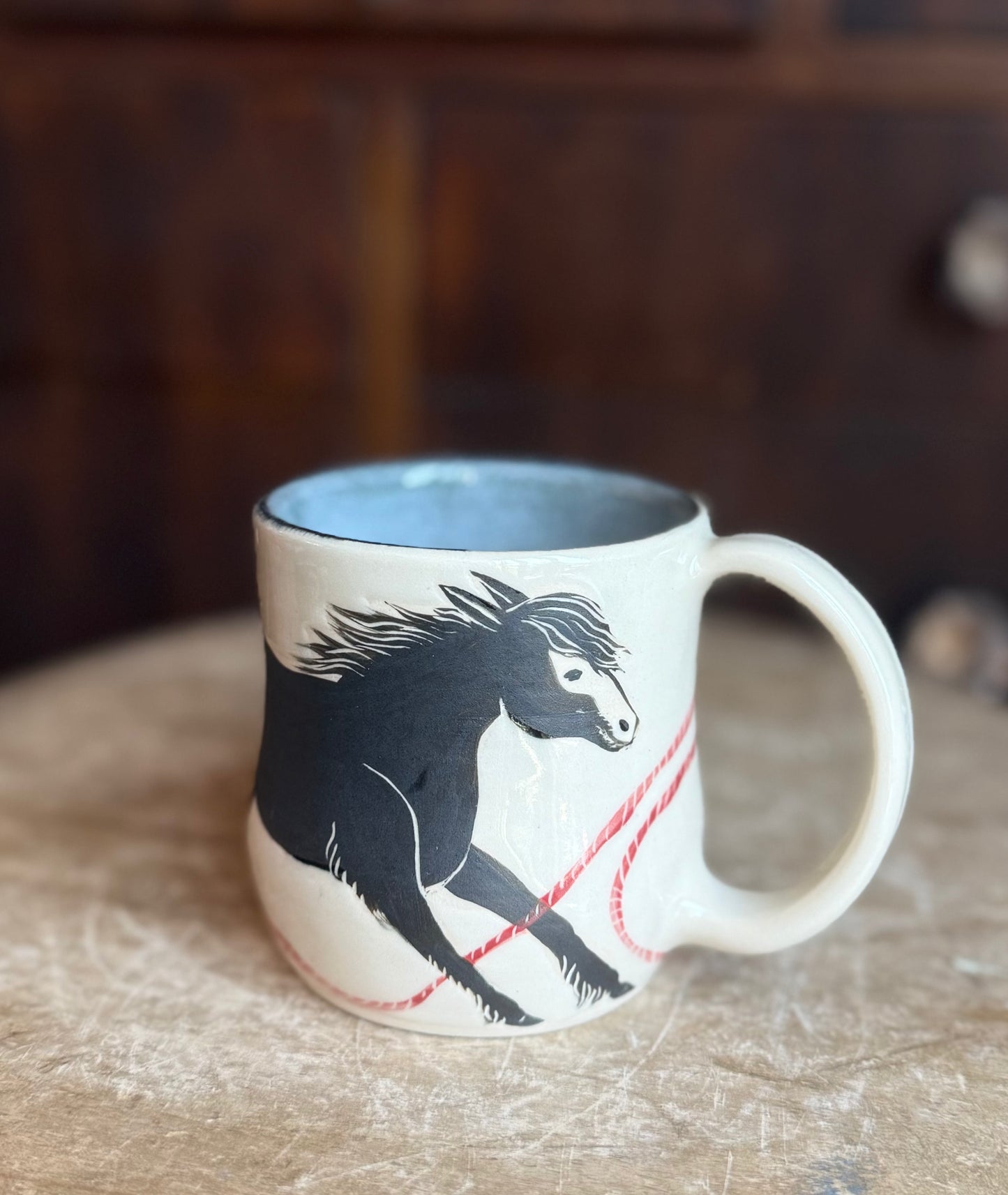 Bald face runaway horse
