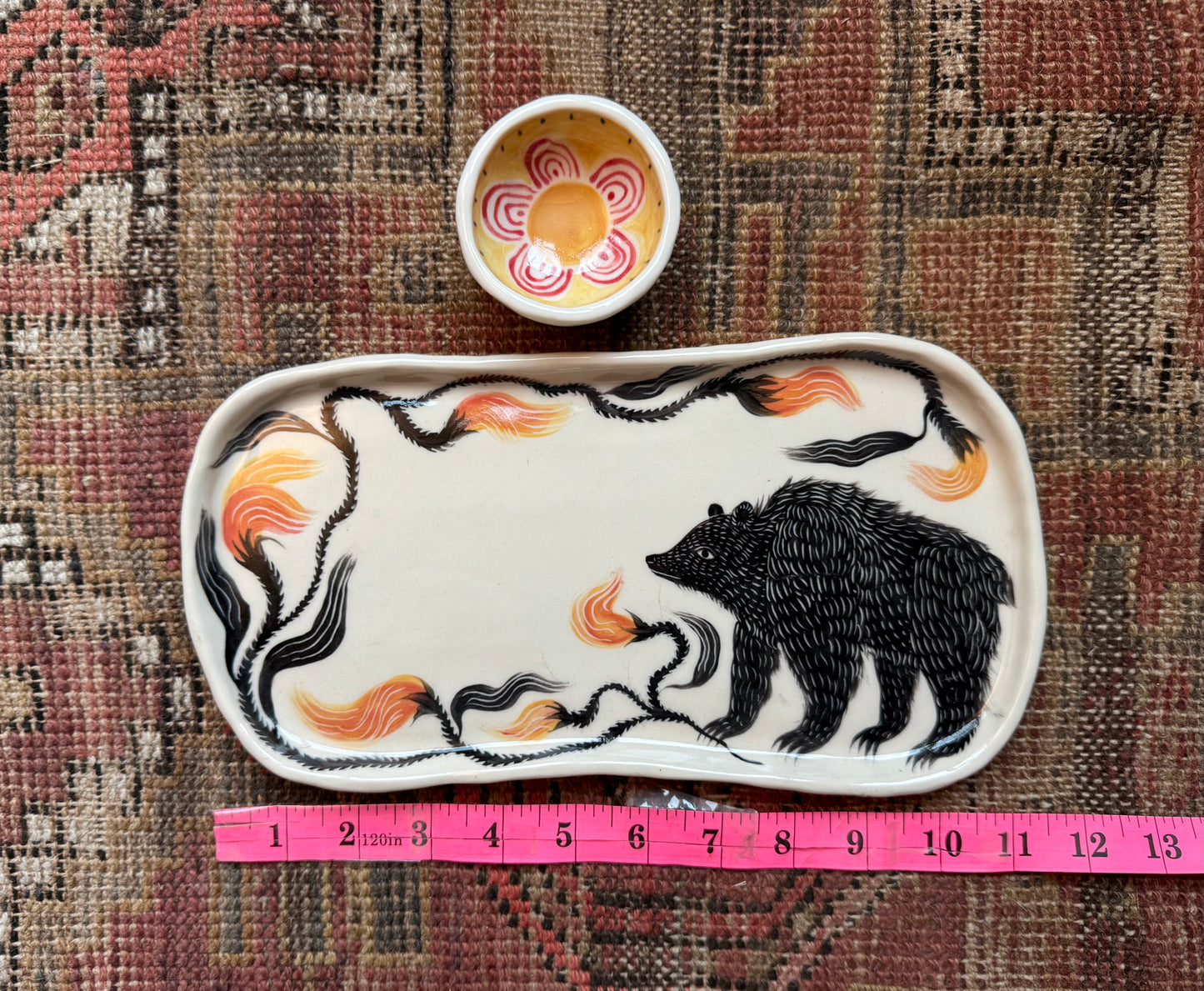 Bear snack tray with matching bowl