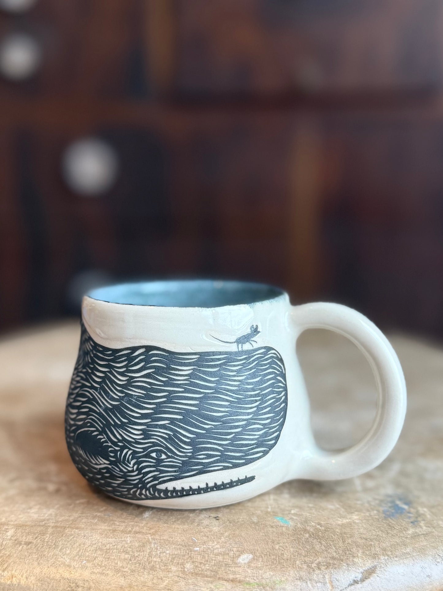 Whale with a mouse mug