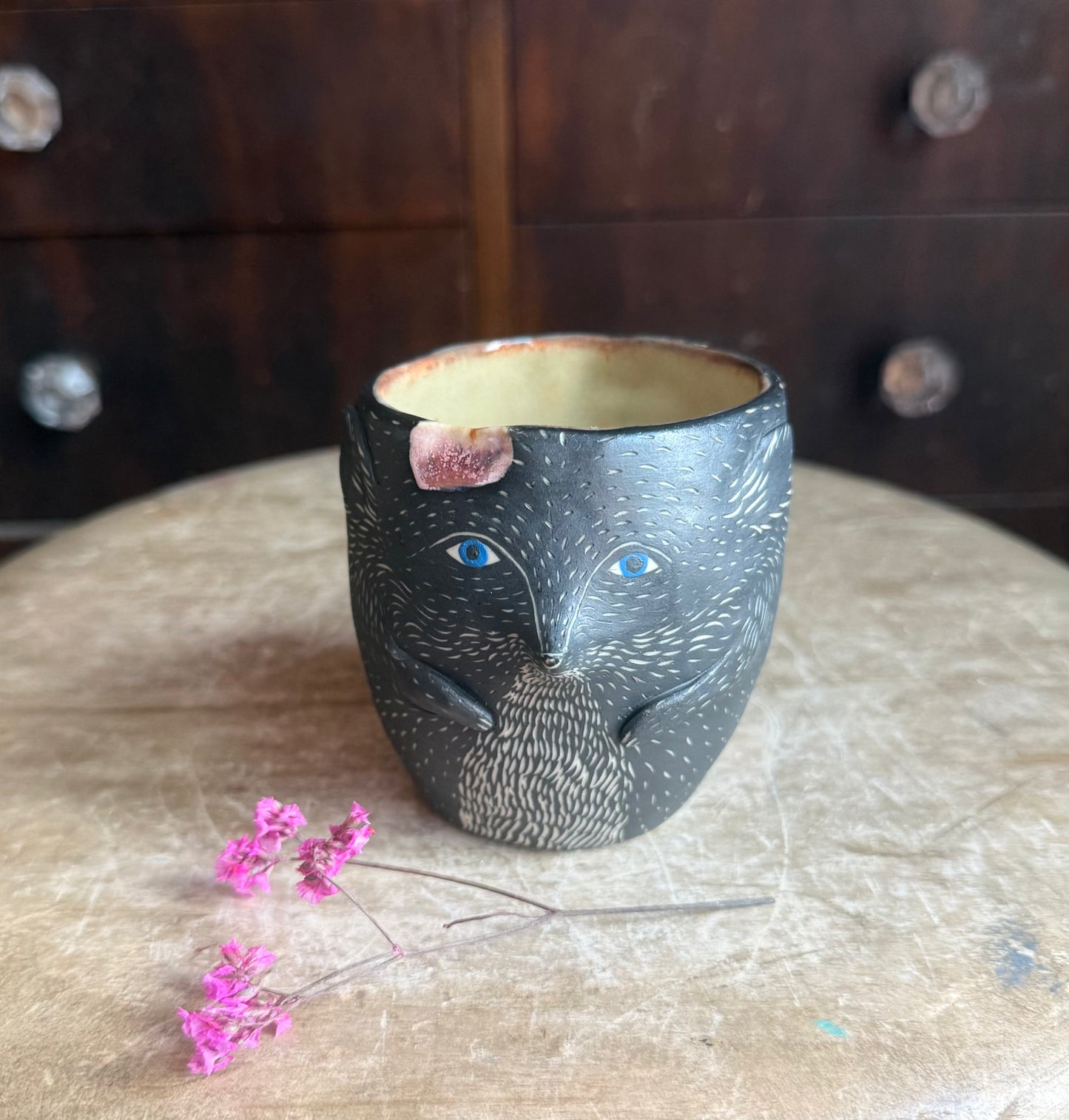 Slightly injured anxious Fox- Wounded in a kiln explosion
