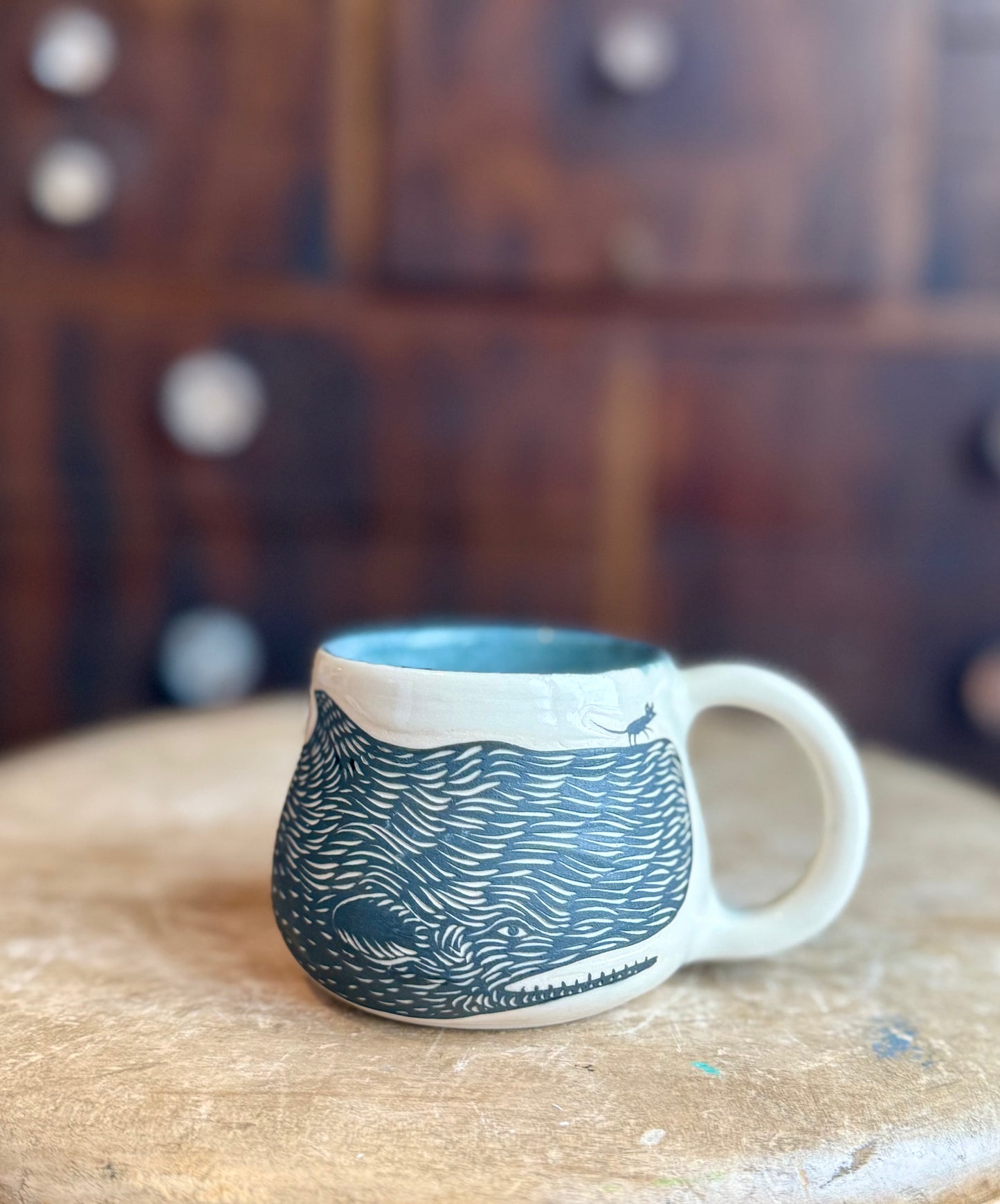 Whale with a mouse mug