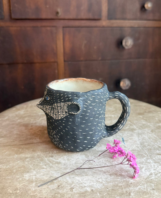 cappuccino badger boy mug