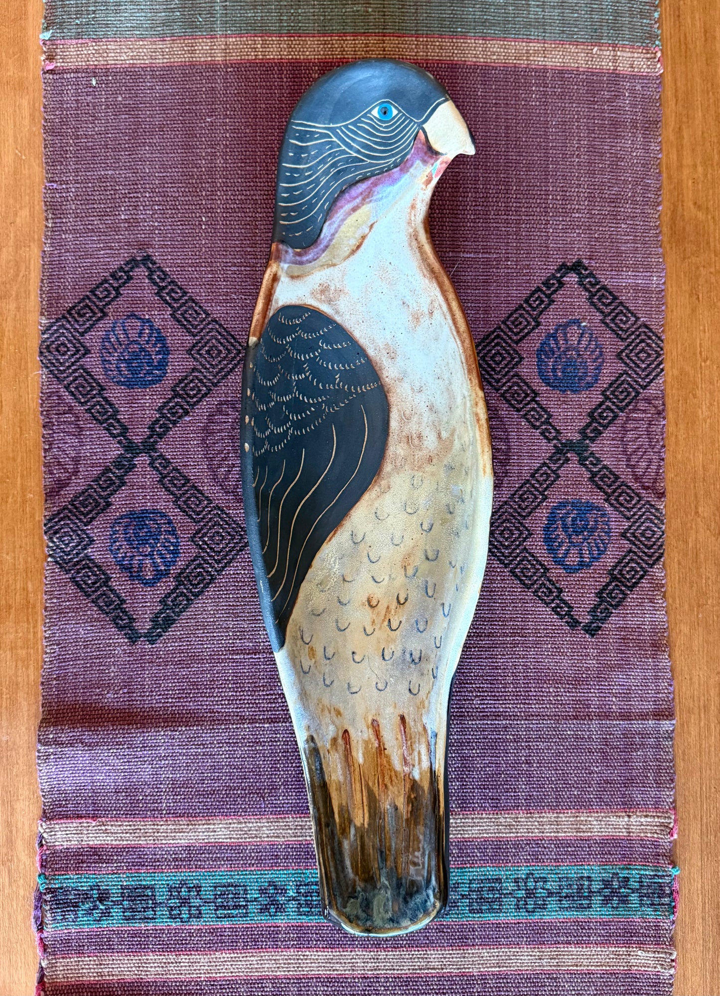 Bowl/table centerpiece :: guardian hawk