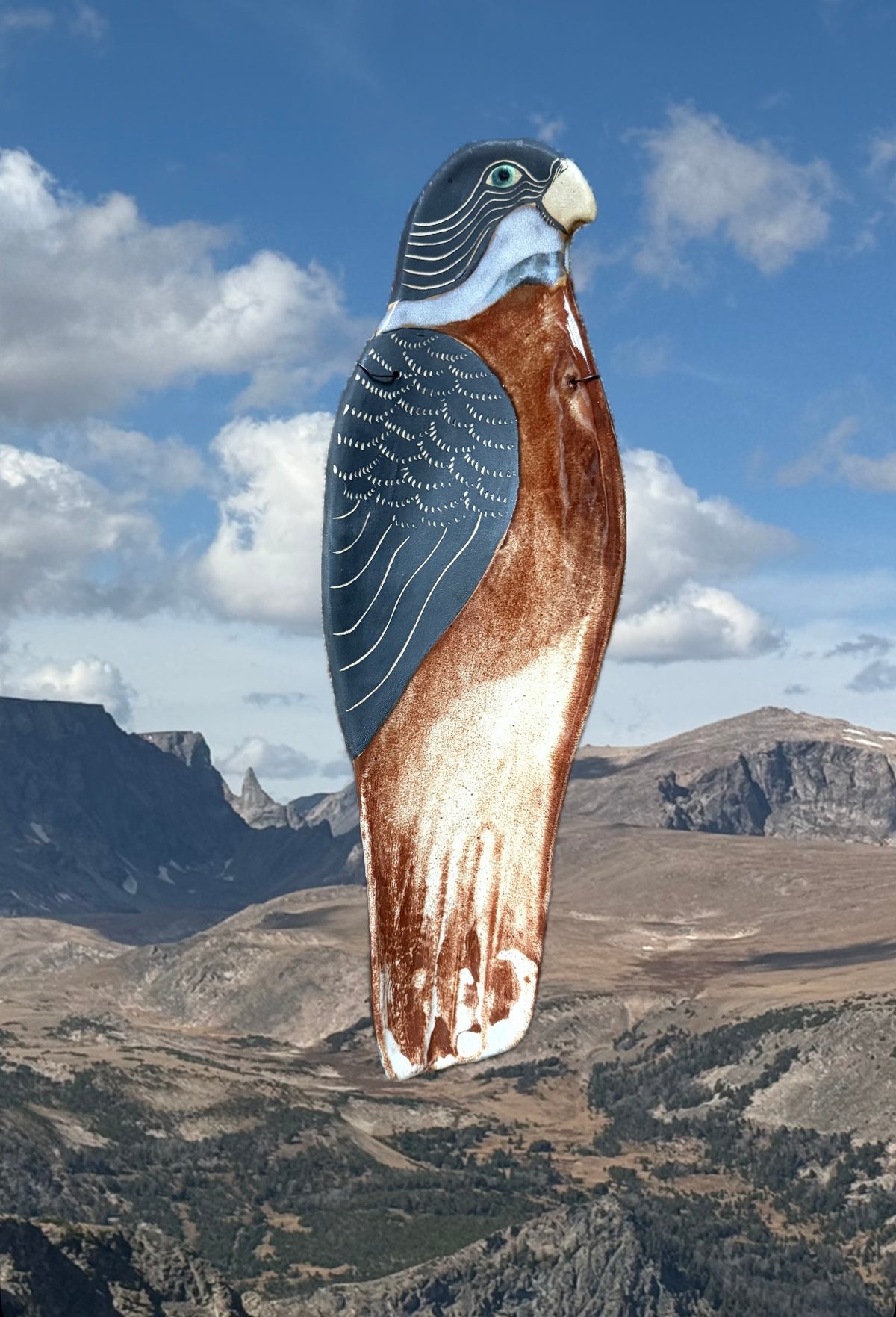 Guardian hawk wall hanging