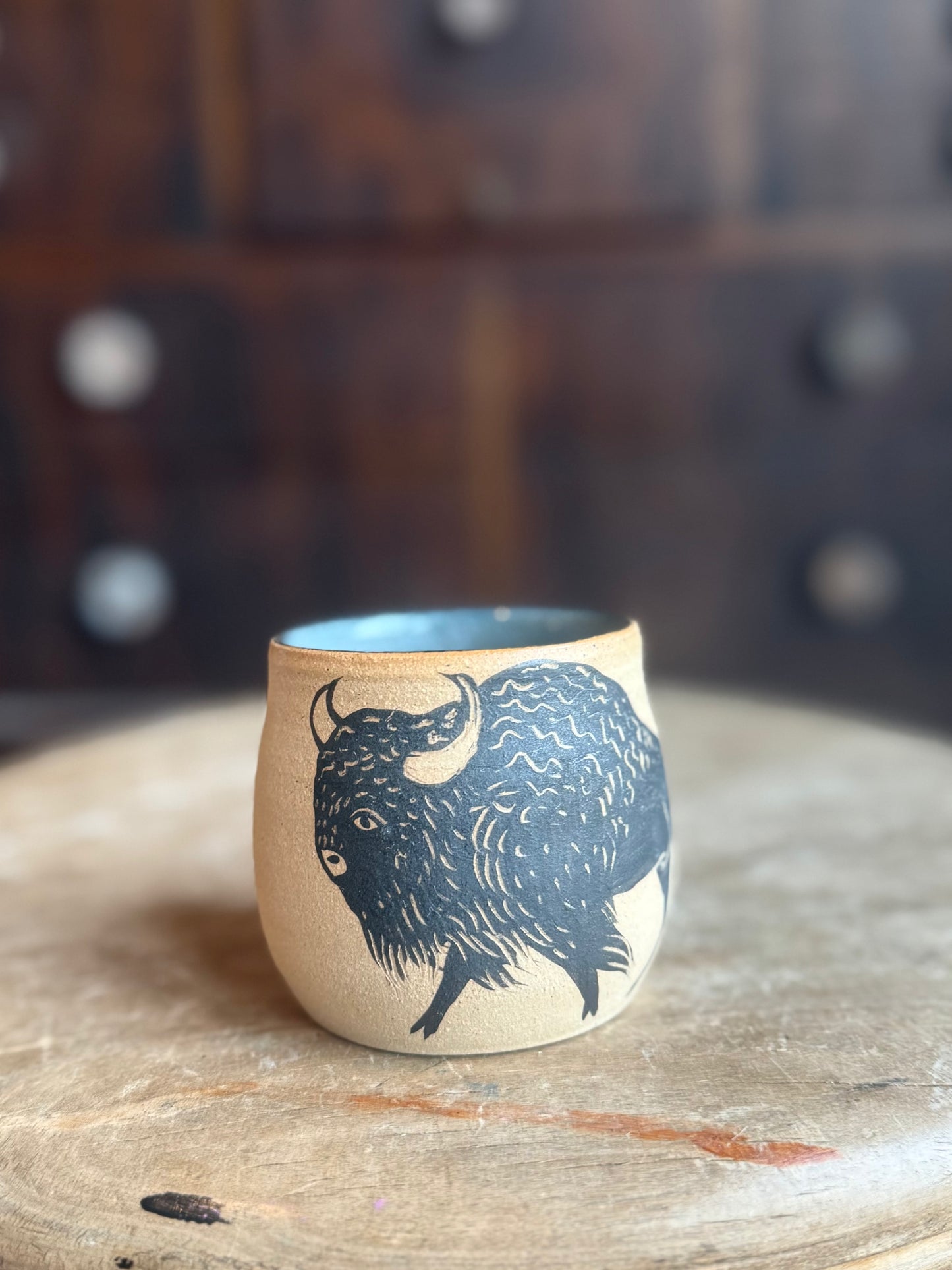 Little bitty bison cup