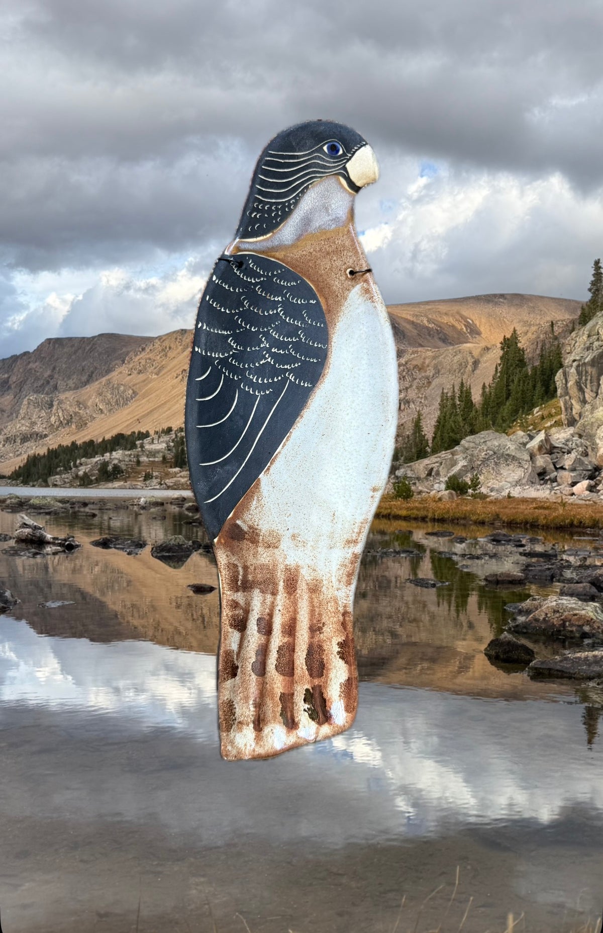 Guardian hawk wall hanging
