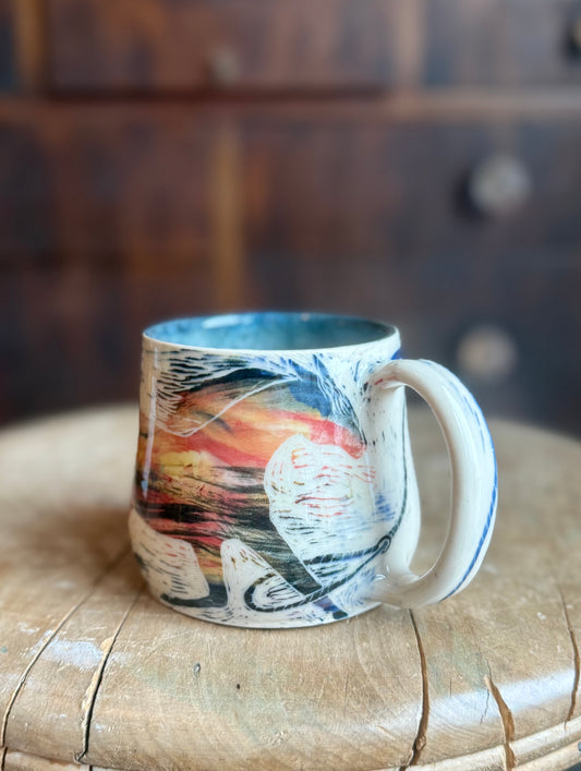 Sunset runaway horse