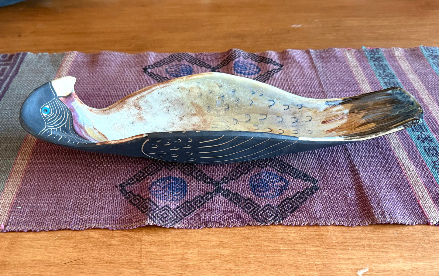 Bowl/table centerpiece :: guardian hawk