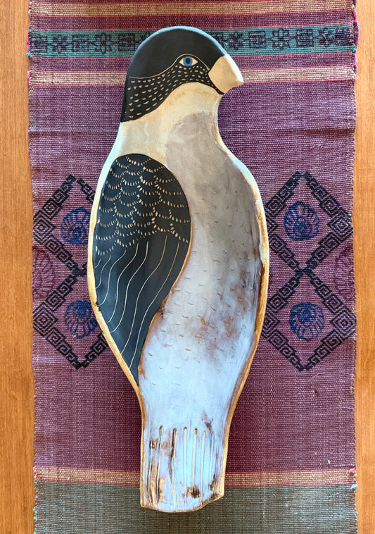 Bowl/platter :: Large guardian hawk