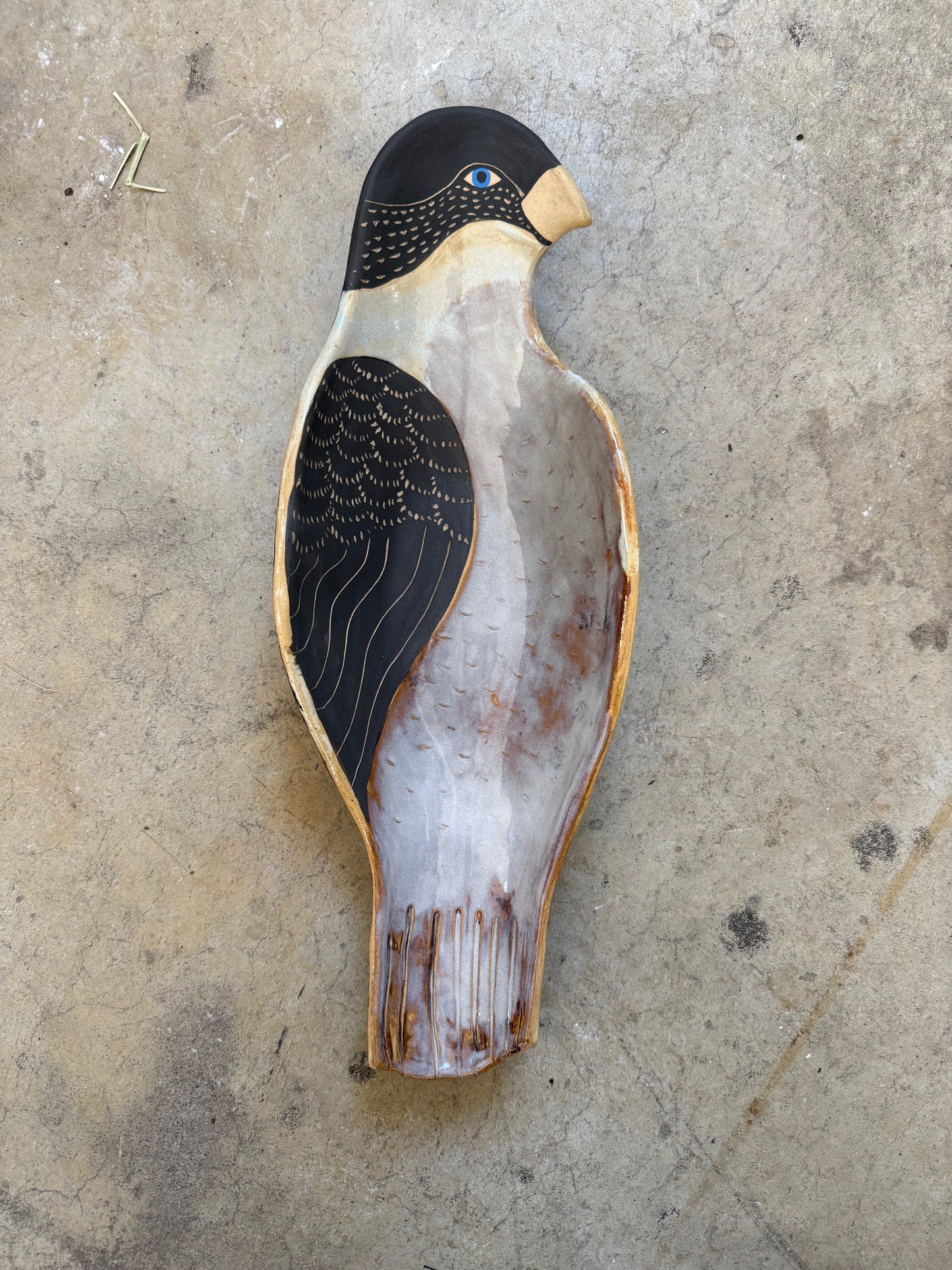 Bowl/platter :: Large guardian hawk
