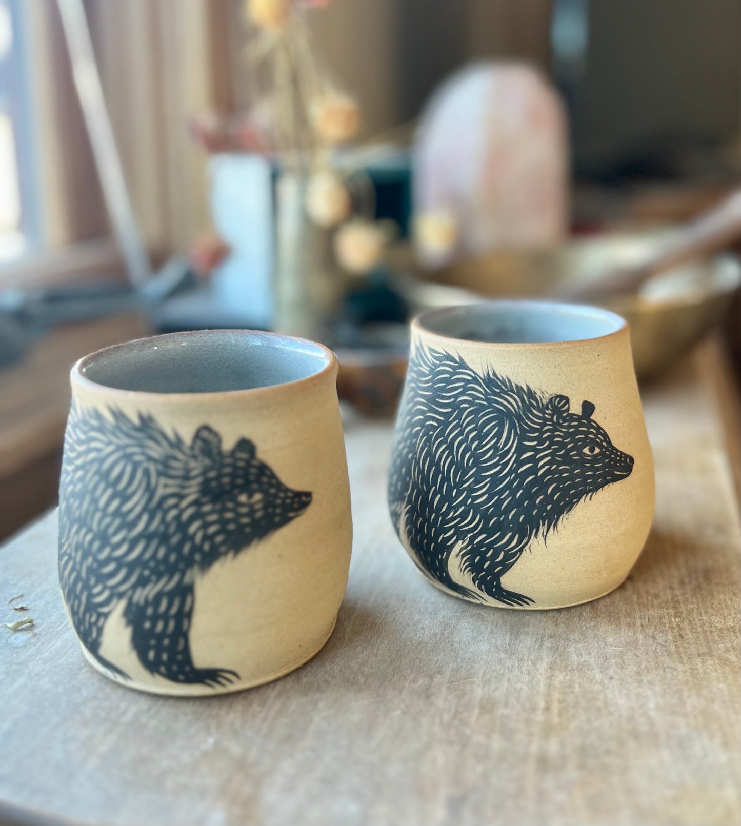 PAIR of favorite bear cups