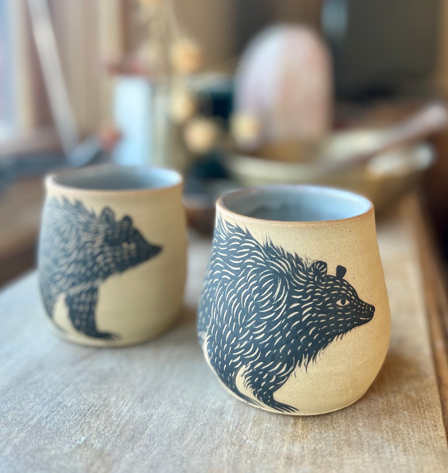 PAIR of favorite bear cups